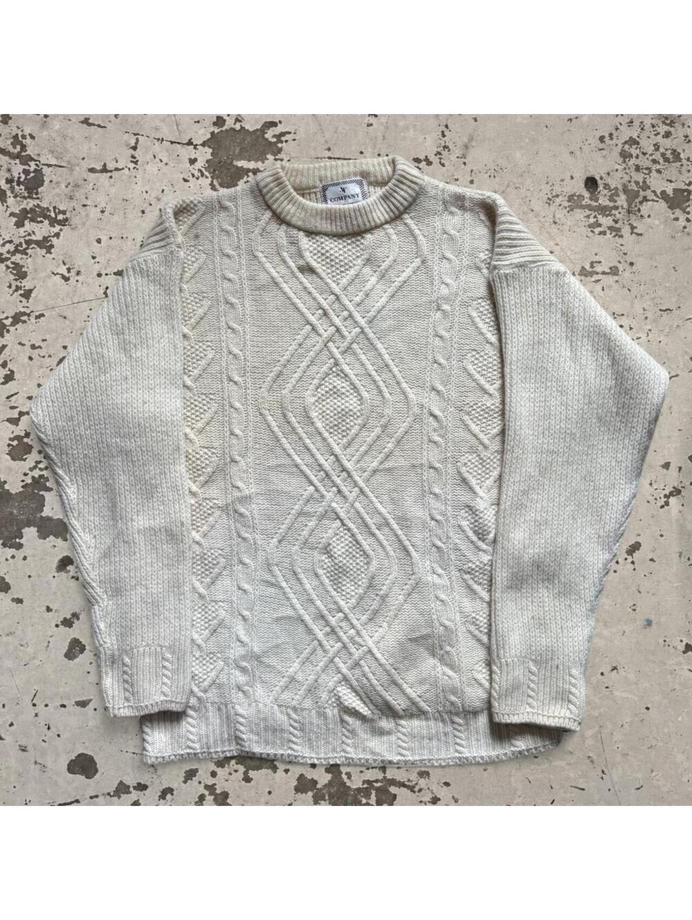 Womens wool Armand Theiry cable knit wool sweater Size M